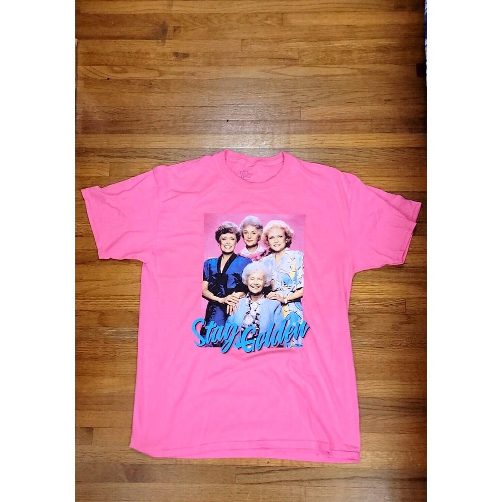 Stay Golden with this Golden Girls Pink T-Shirt Men's Size Large (42/44)